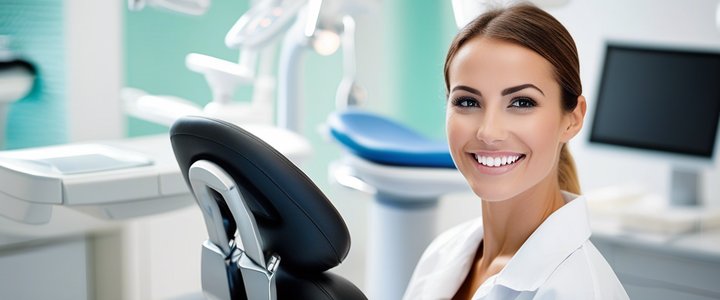 Dentist performing endodontic procedure on patient's tooth.