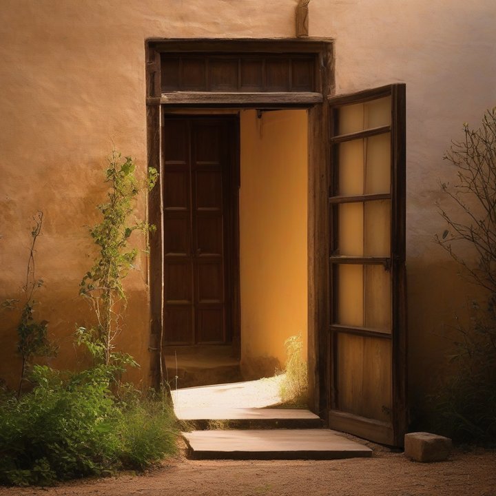 Person closing a door, symbolizing an ending, with a new path ahead.