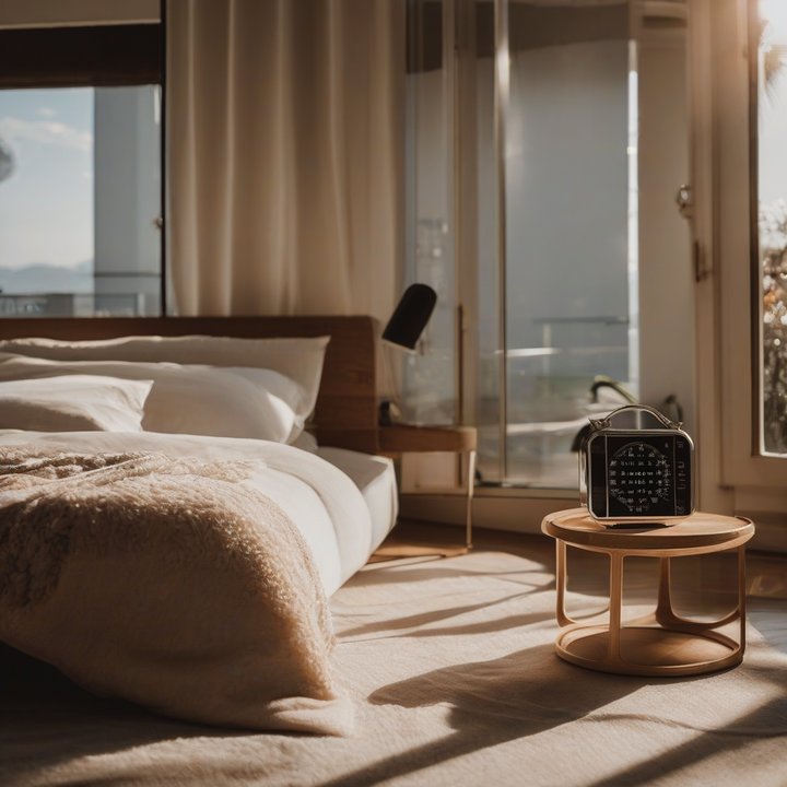 Person meditating at sunrise with a journal and cup of coffee nearby