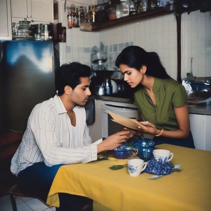 Couple arguing, with one person appearing manipulative and controlling.