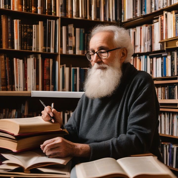 Elderly person sharing life wisdom with a younger listener nearby.