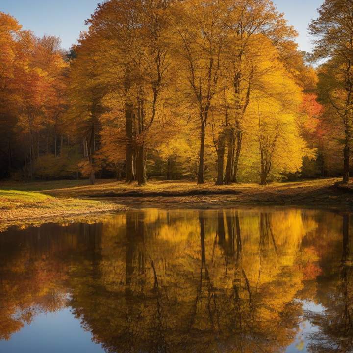 Fall leaves and pumpkins decorate a table with October quotes displayed.