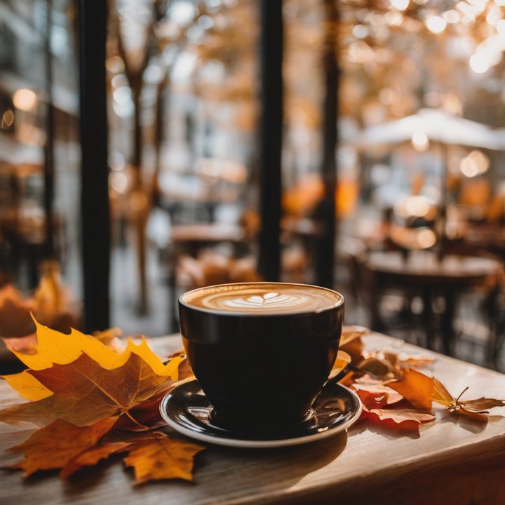 Person holding a notebook with fall-themed quotes written inside.