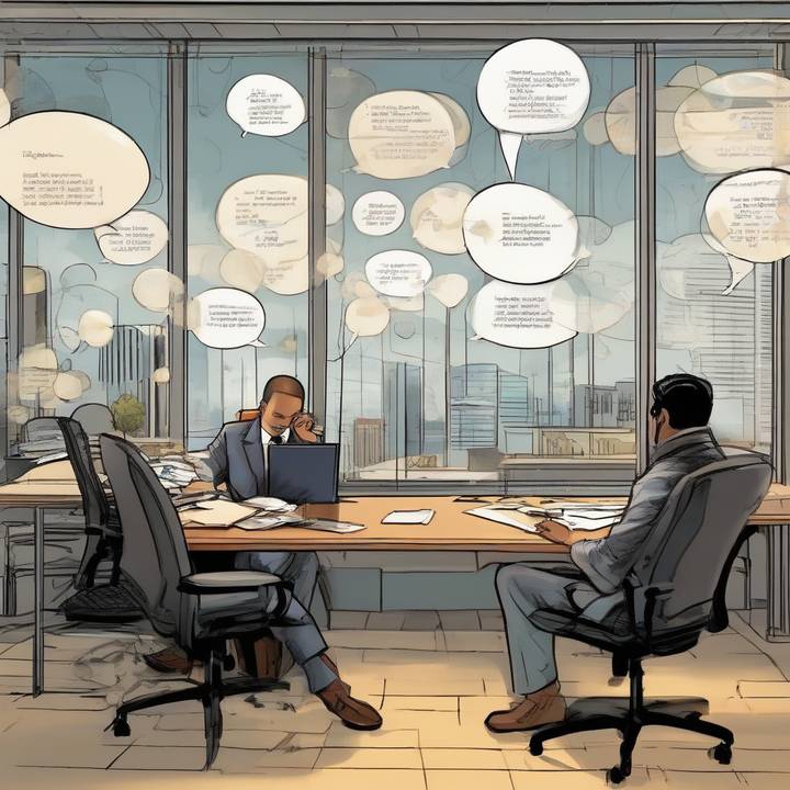 Person looking frustrated while being corrected by another individual.